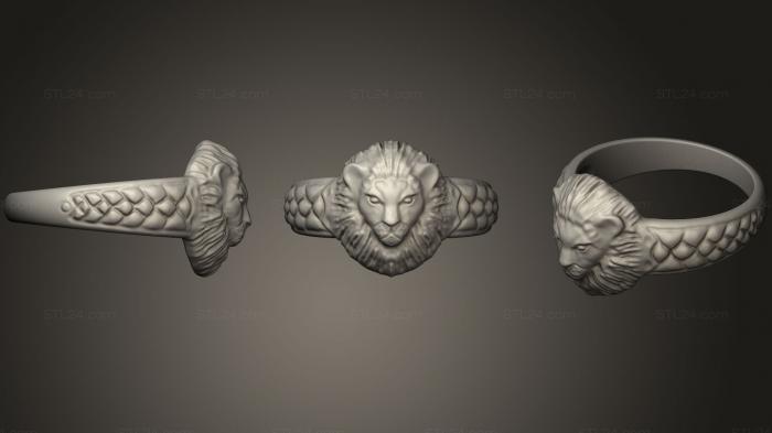 Jewelry rings (Lion head ring 2, JVLRP_0438) 3D models for cnc